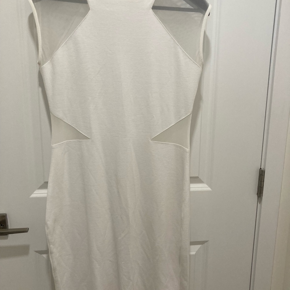 French Connection White Halter Sheath Dress